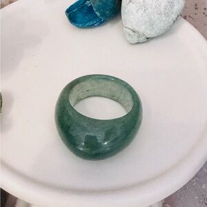 Acrylic Domed Green Ring 6/7